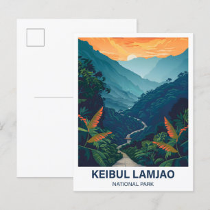 Keibul Lamjao Nationaal Park India Reizen Briefkaart