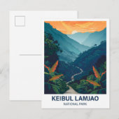 Keibul Lamjao Nationaal Park India Reizen Briefkaart (Voorkant / Achterkant)