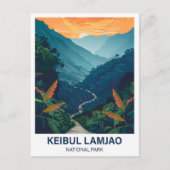 Keibul Lamjao Nationaal Park India Reizen Briefkaart (Voorkant)