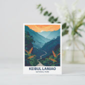 Keibul Lamjao Nationaal Park India Reizen Briefkaart (Staand voorkant)