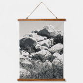 Keien in grijswaarden hangend wandkleed (Voorkant)