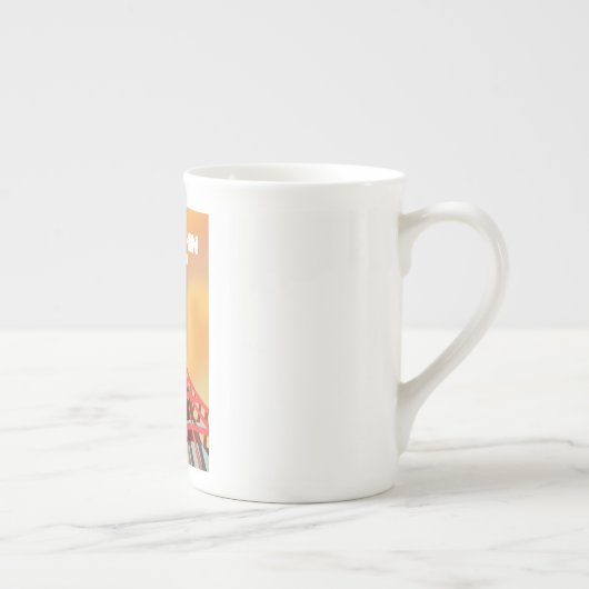 Keihanshin Osaka Kobe Japan Reisposter Porselein Kop (Rechts)