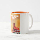 Keihanshin Osaka Kobe Japan Reisposter Tweekleurige Koffiemok (Voorkant rechts)