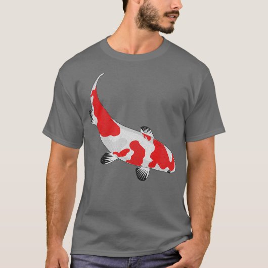  keiharde Kohaku Koi Fish T-shirt (Voorkant)