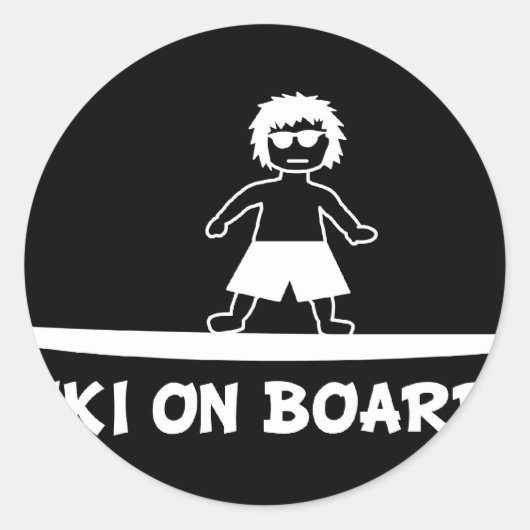 Keiki aan boord.JPG Ronde Sticker (Voorkant)