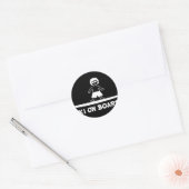 Keiki aan boord.JPG Ronde Sticker (Envelop)