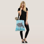 Keiki Waterverf Dolphin Wave and Plays Reversisibl Tote Bag (Op model)