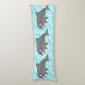 Keiki Waterverf Dolphin Wave and Pset Omkeerbaar Lichaamskussen (Voorkant Verticaal)