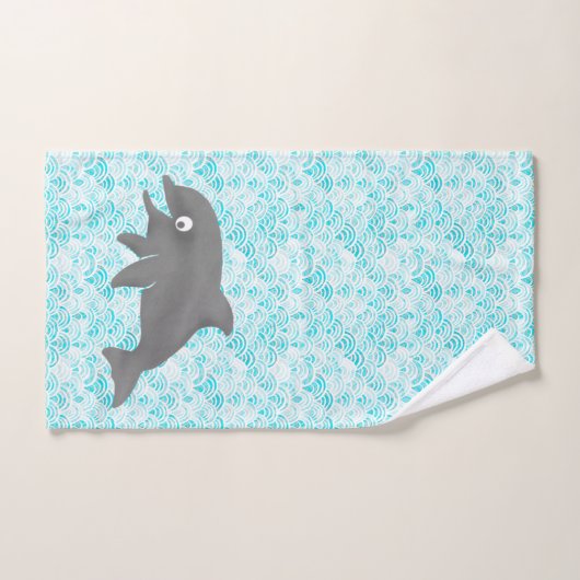 Keiki Waterverf Dolphin Wave Bad Handdoek (Handdoek)