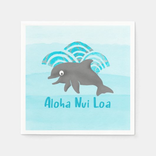 Keiki Waterverf Dolphin Wave Engineer Servet (Voorkant)