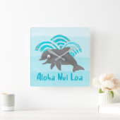 Keiki Waterverf Dolphin Wave Engineer Vierkante Klok (Huis)