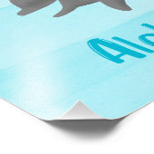 Keiki Waterverf Dolphin Wave Foto Afdruk (Hoek)