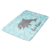 Keiki Waterverf Dolphin Wave Gepersonaliseerd Badmat (Gekanteld)