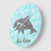 Keiki Waterverf Dolphin Wave Grote Klok (Hoek)