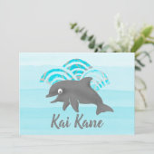 Keiki Waterverf Dolphin Wave Kaart (Staand voorkant)