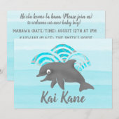 Keiki Waterverf Dolphin Wave Kaart (Voorkant / Achterkant)
