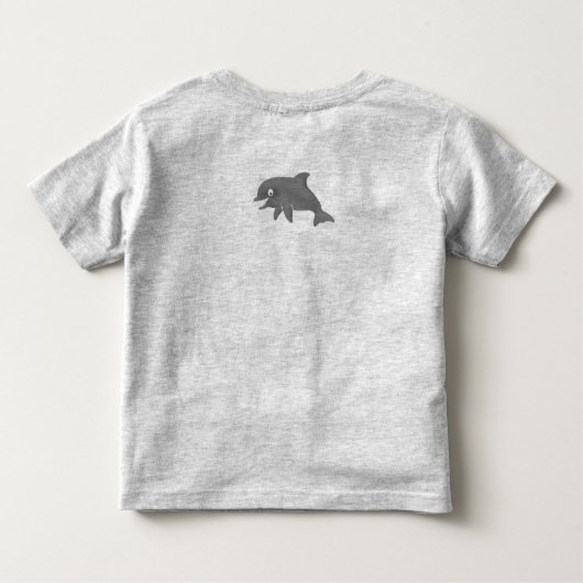 Keiki Waterverf Dolphin Wave Kinder Shirts (Achterkant)