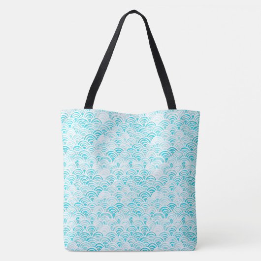 Keiki Waterverf Dolphin Wave Omkeerbaar Tote Bag (Achterkant)