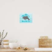 Keiki Waterverf Dolphin Wave Poster (Keuken)