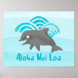 Keiki Waterverf Dolphin Wave Poster