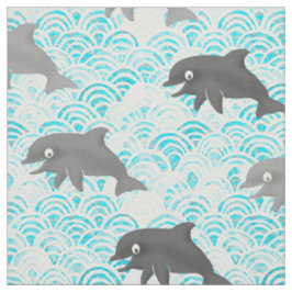 Keiki Waterverf Dolphin Wave Stof