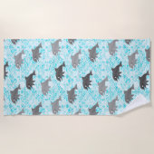 Keiki Waterverf Dolphin Wave Strandlaken (Voorkant)