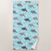 Keiki Waterverf Dolphin Wave Strandlaken (Voorkant)