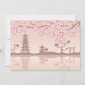 Keiko Kokeshi Doll - Blauw Kimono Verjaardagsfeest Kaart (Achterkant)