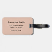 Keiko Kokeshi Doll - Blue Kimono Geisha Girl Bagagelabel (Achterkant horizontaal)