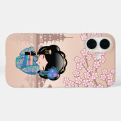 Keiko Kokeshi Doll - Blue Kimono Geisha Girl Case-Mate iPhone Case (Achterkant (horizontaal))