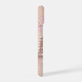 Keiko Kokeshi Doll - Blue Kimono Geisha Girl iPhone 15 Case (Rechterkant)