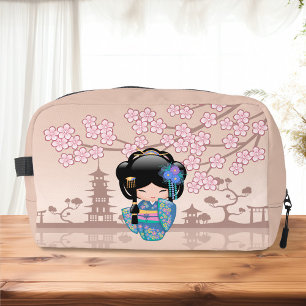 Keiko Kokeshi Doll - Blue Kimono Geisha Girl Toilettasje
