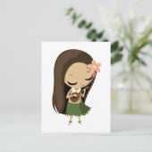 Keilana the Hula Girl Briefkaart (Staand voorkant)