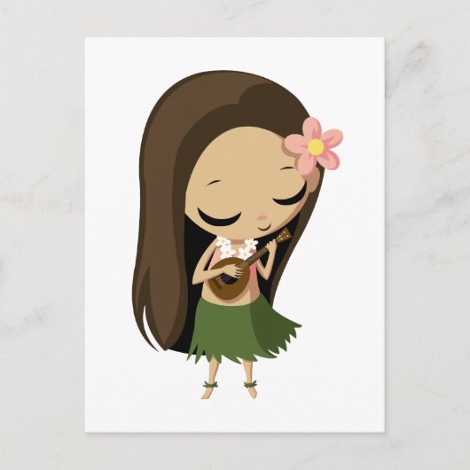 Keilana the Hula Girl Briefkaart (Voorkant)
