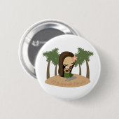 Keilana the Hula Girl Ronde Button 5,7 Cm (Voorkant /achterkant)