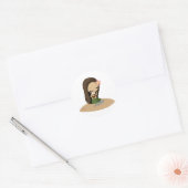 Keilana the Hula Girl Ronde Sticker (Envelop)
