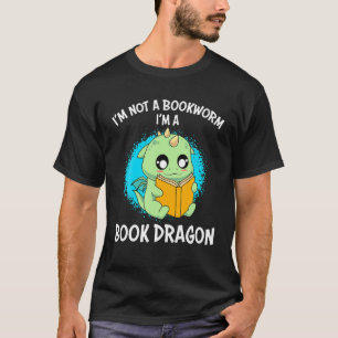 Kein Bücherwurm Book Dragon Children T-shirt