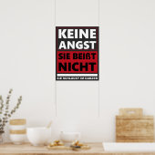 Keine Angst, sie beisst nicht Hund/Hunde Poster (Keuken)