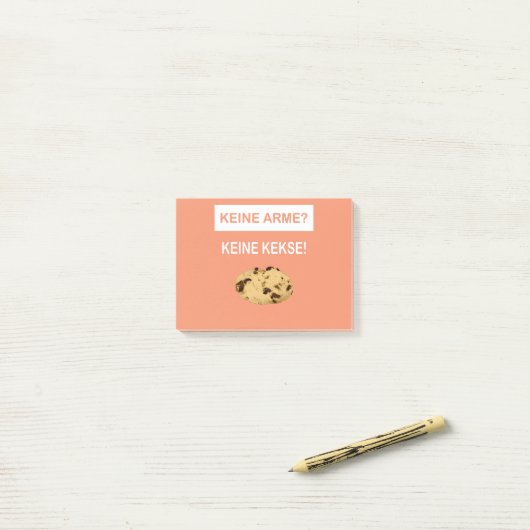 Keine Arme Keine Kekse Post-it® Notes (Op bureau)