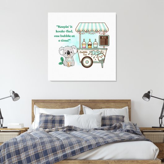 Keip Kohala - quote Canvas Afdruk (Insitu (Slaapkamer))