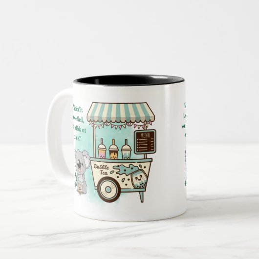 Keip Kohala - quote Tweekleurige Koffiemok (Voorkant links)