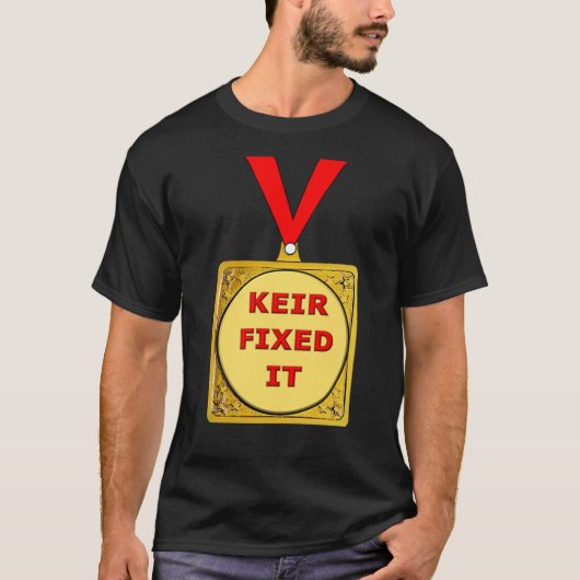 Keir Fixed It UK Politics Elections Keir Starmer T-shirt (Voorkant)