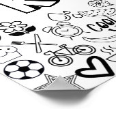 'KEIRA' Color-it-Yourself-contourontwerp Poster (Hoek)