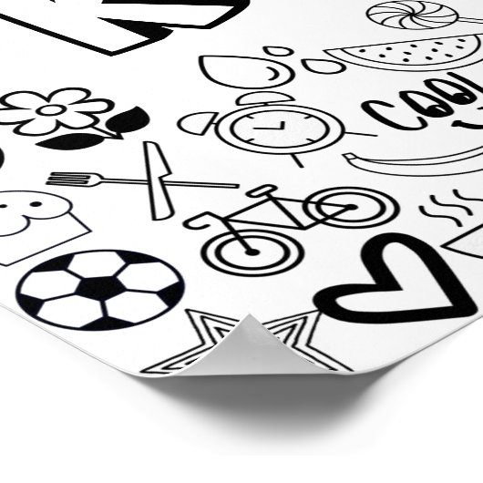 'KEIRA' Color-it-Yourself-contourontwerp Poster (Hoek)