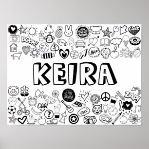 'KEIRA' Color-it-Yourself-contourontwerp Poster