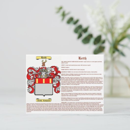 keith (betekenis) briefkaart (Staand voorkant)