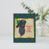 Keith Clan Badge & Tartan Kerstmis Briefkaart (Staand voorkant)