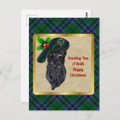 Keith Clan Badge & Tartan Kerstmis Briefkaart (Voorkant / Achterkant)