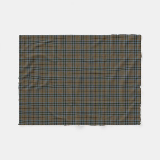 Keith Clan Brown en Blue Reproduction Tartan Fleece Deken (Voorkant (Horizontaal))