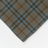 Keith Clan Brown en Blue Reproduction Tartan Fleece Deken (Hoek)